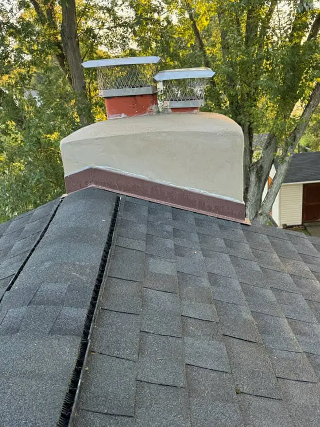 Chimney cap installation and crown repair in Bucks County, Pennsylvania